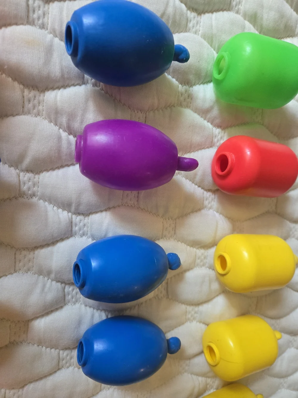Fisher Price And Other Assorted Brands Vintage Linking Blocks Assorted Colors